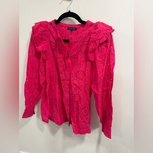 Soeur eyelet button down top